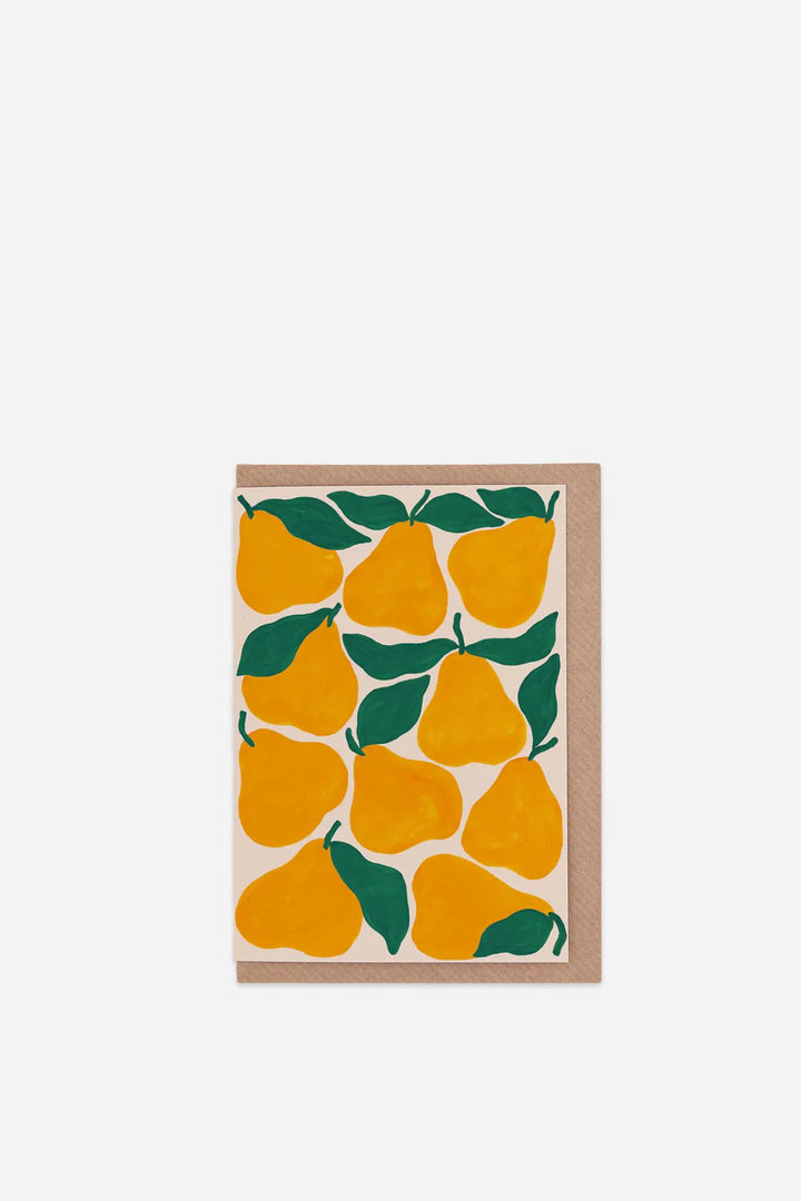 Yellow Pears Greetings Card