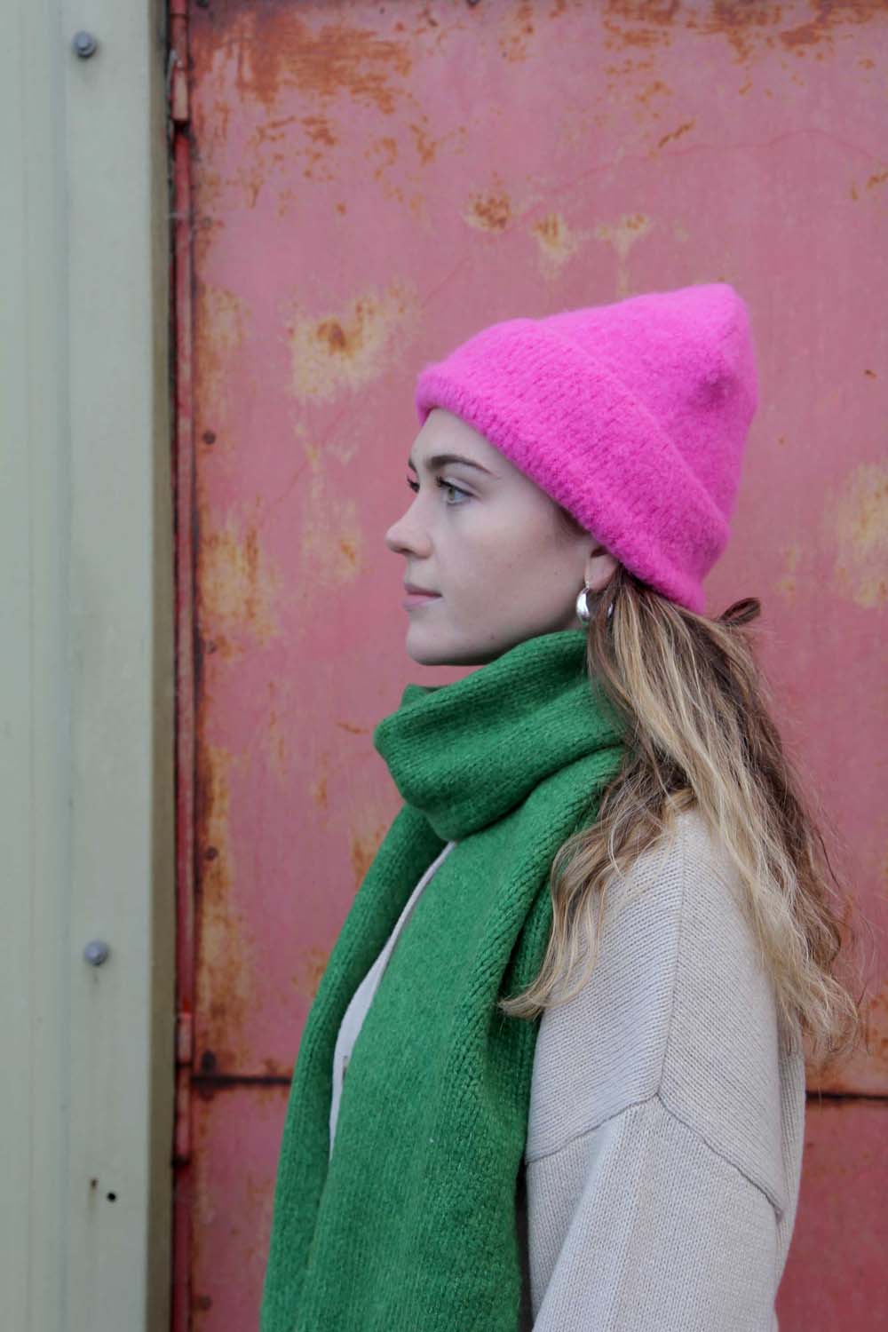 Saylor Beanie Hat / Hot Pink