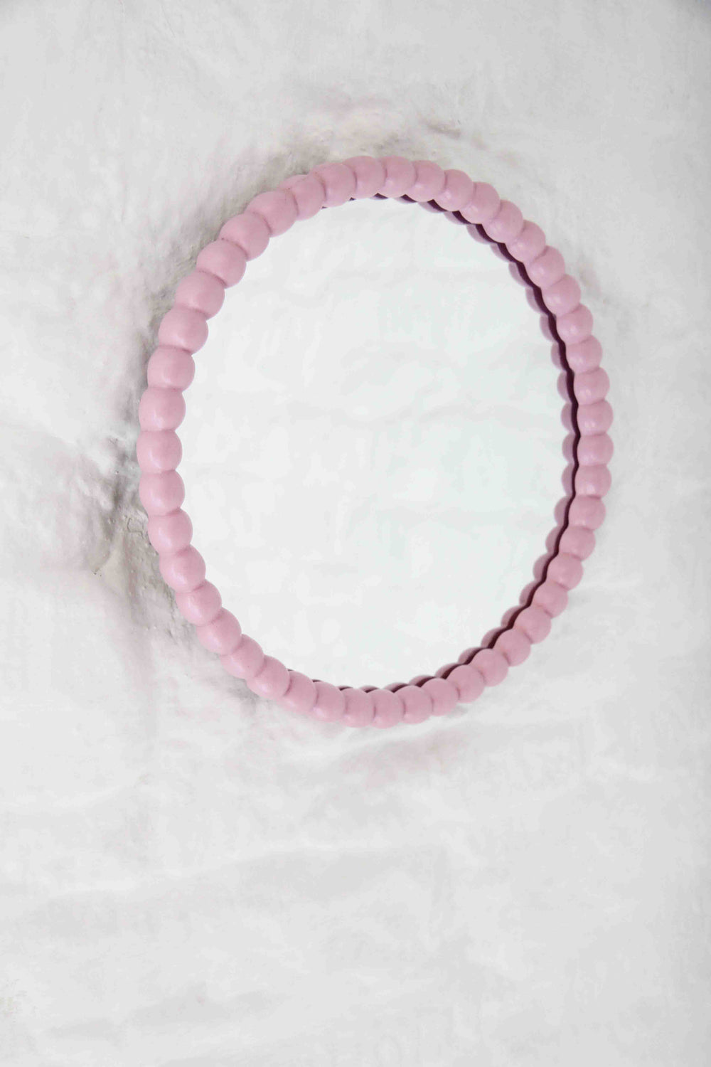 pink bobbin frame mirror