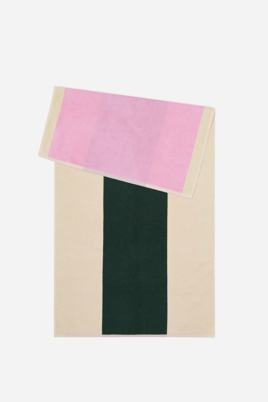 Organic Terry Bath Towel 100% Combed Cotton 70x140 / Pink-DkGreen