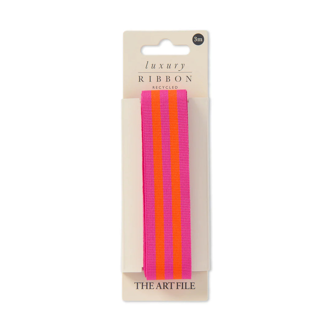 3M Luxury Ribbon Fuchsia Stripe