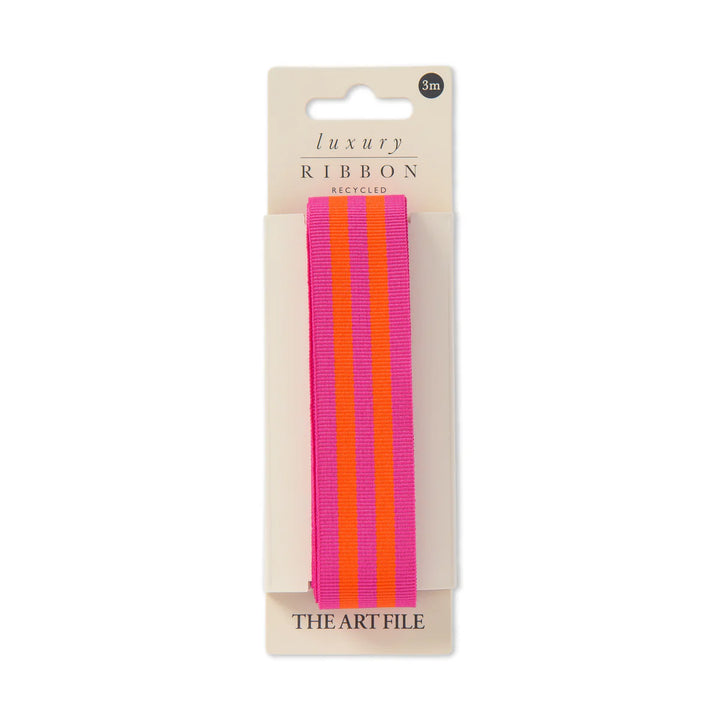 3M Luxury Ribbon Fuchsia Stripe