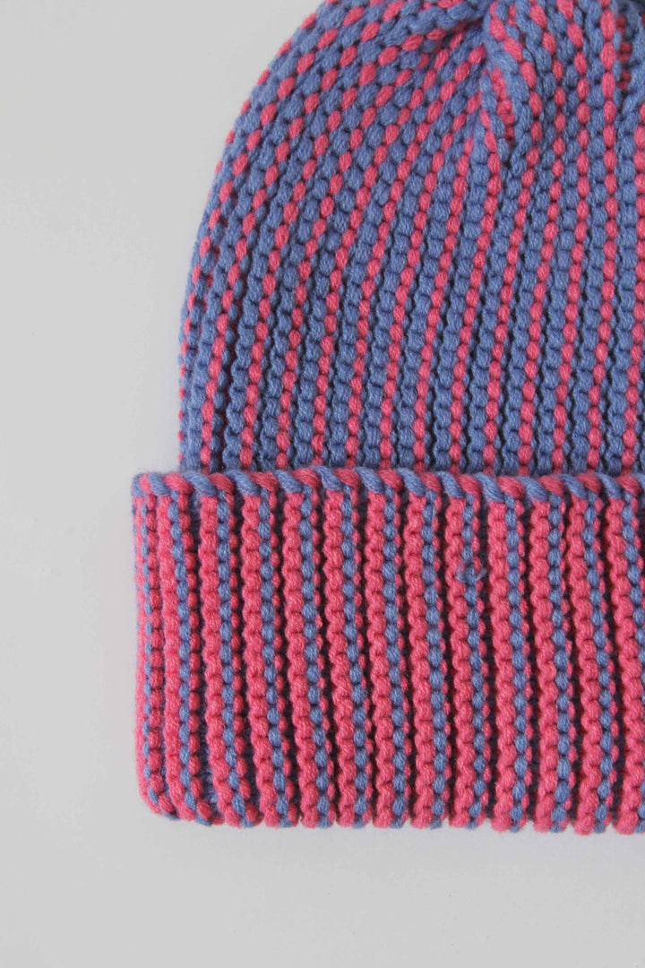 Beanie / Blue & Magenta