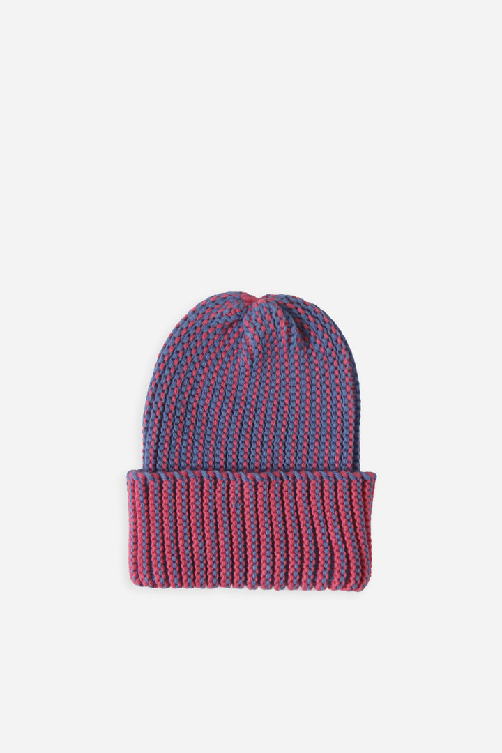 Beanie / Blue & Magenta