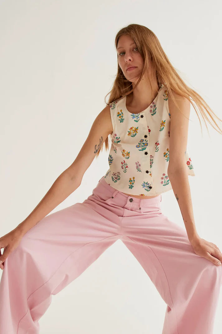 Pink Wide Leg Trousers 11043