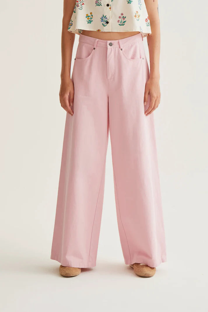 Pink Wide Leg Trousers 11043