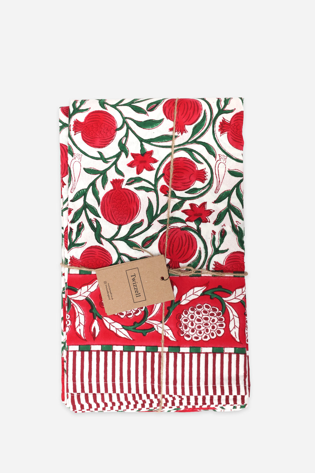 pomegranate block print tablecloth
