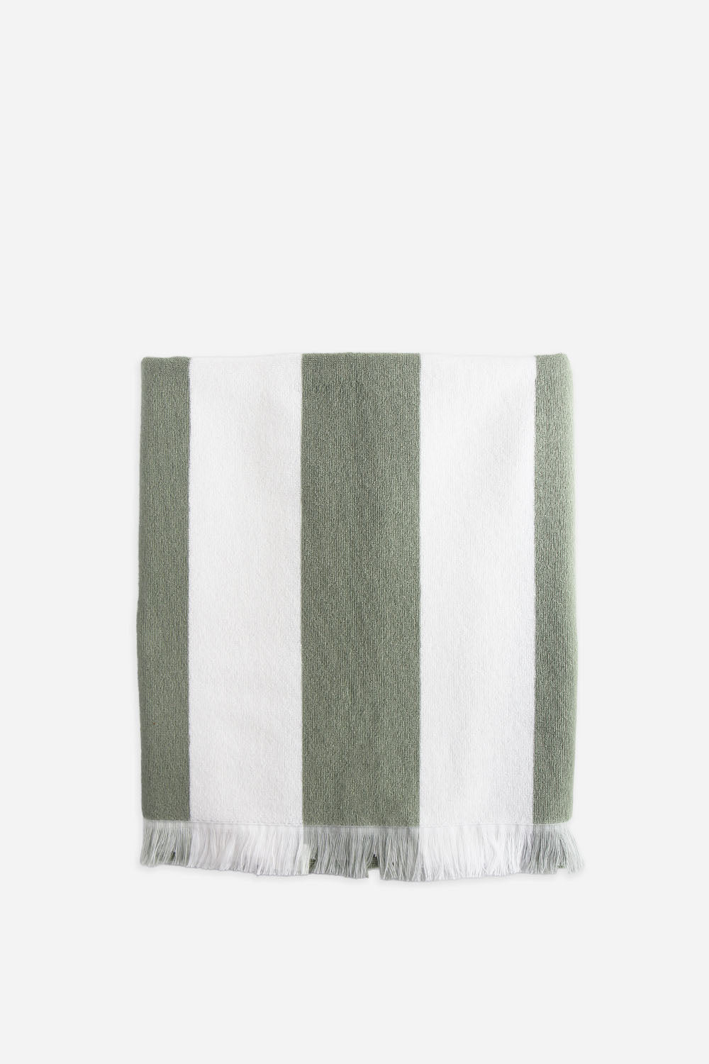 porto striped towel white and jade