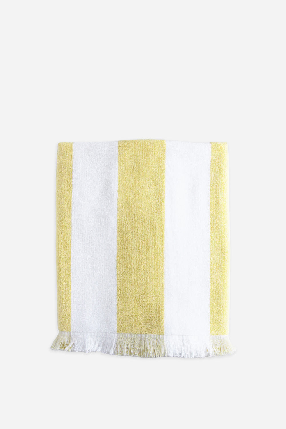 porto white and yellow striped beach towel