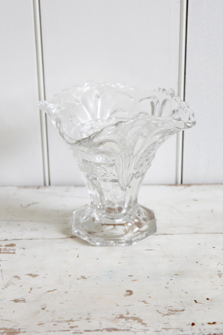 Pressed Glass Vase