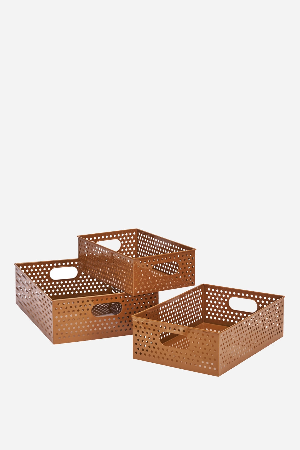 Larin Storage Box Set Iron Storage Boxes Set 3 / Pumpkin Spice – Domestic Science Home