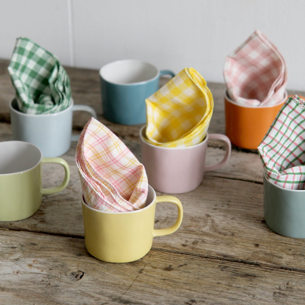 colourful coffee cups from quails egg ceramics