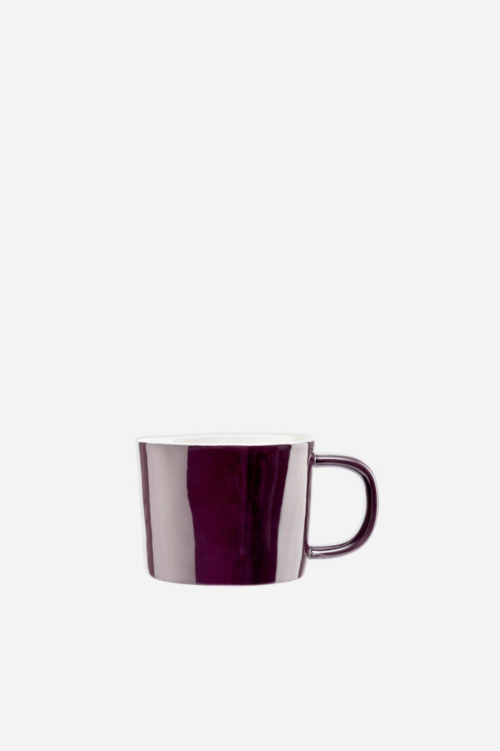 Quail Ceramic Coffee Cup / Aubergine - Domestic Science Home