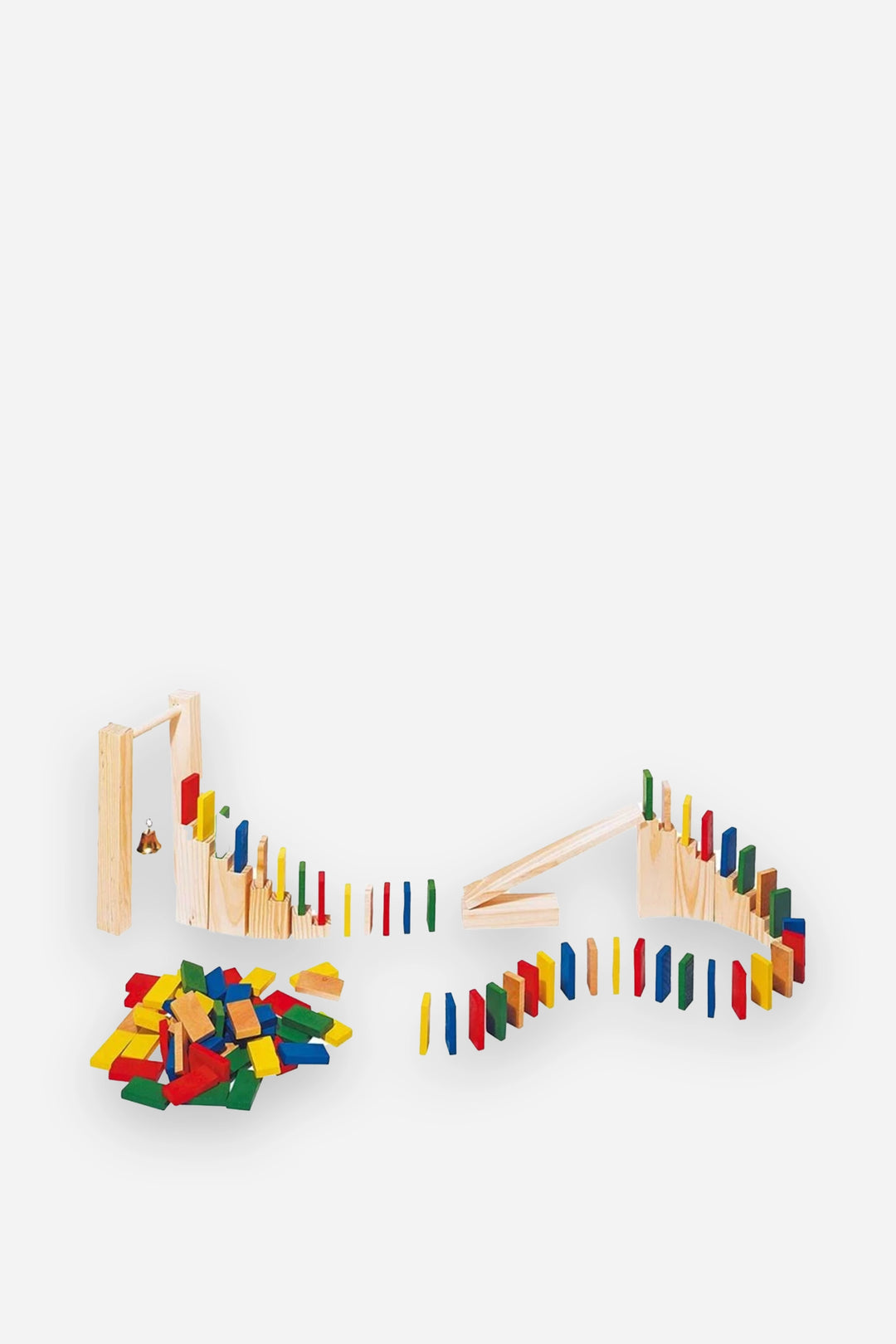 Wooden Domino Rally Toy 250 Pieces