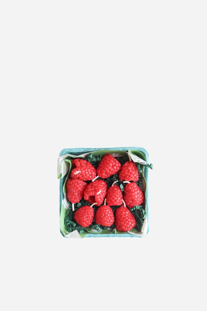 Raspberry Beeswax Birthday Candles / 10