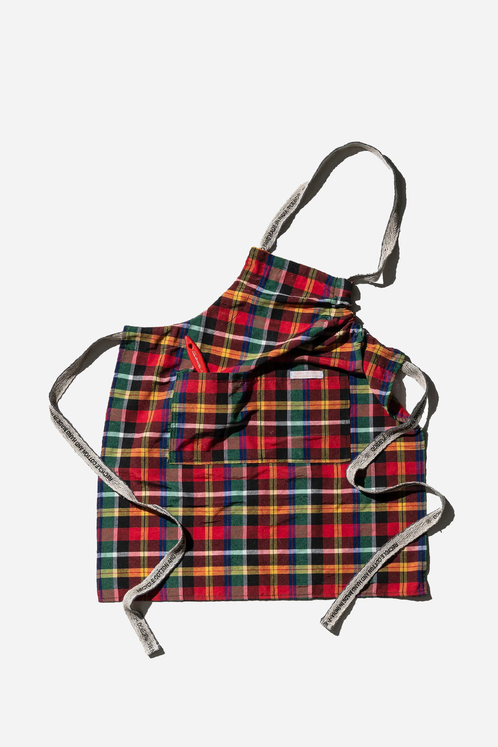 Recycled Cotton Check Apron