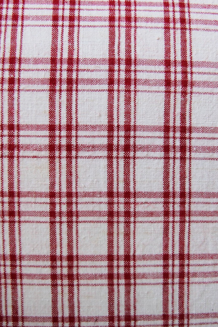 Footstool / Red Check