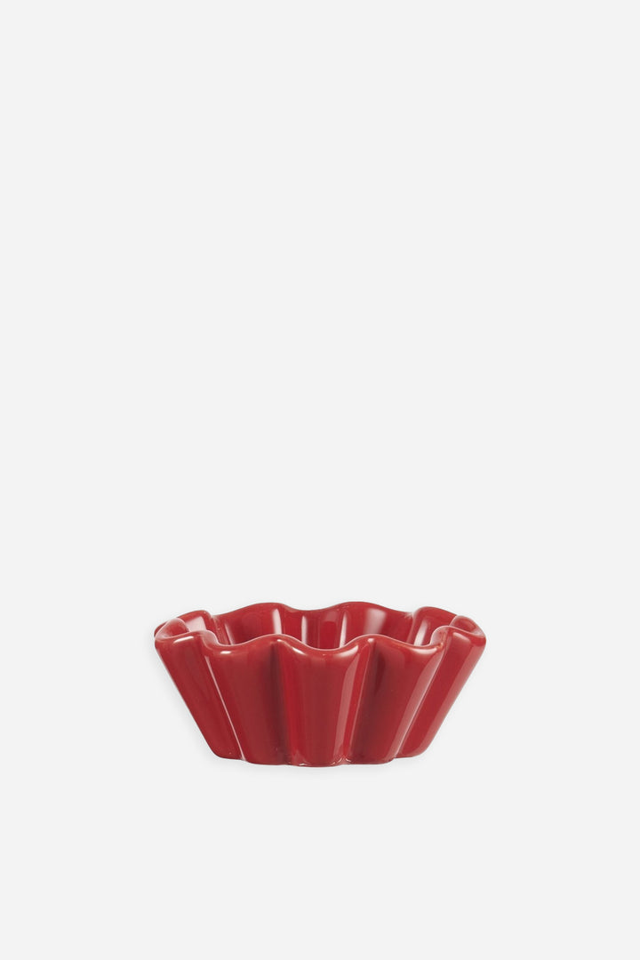 Fluted Cup Cake Bowl / Red