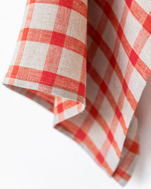 Linen T-Towel / Red Gingham