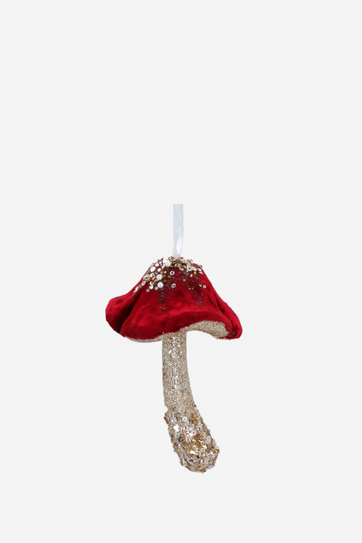 Red Toadstool w Gold Glitter Stem