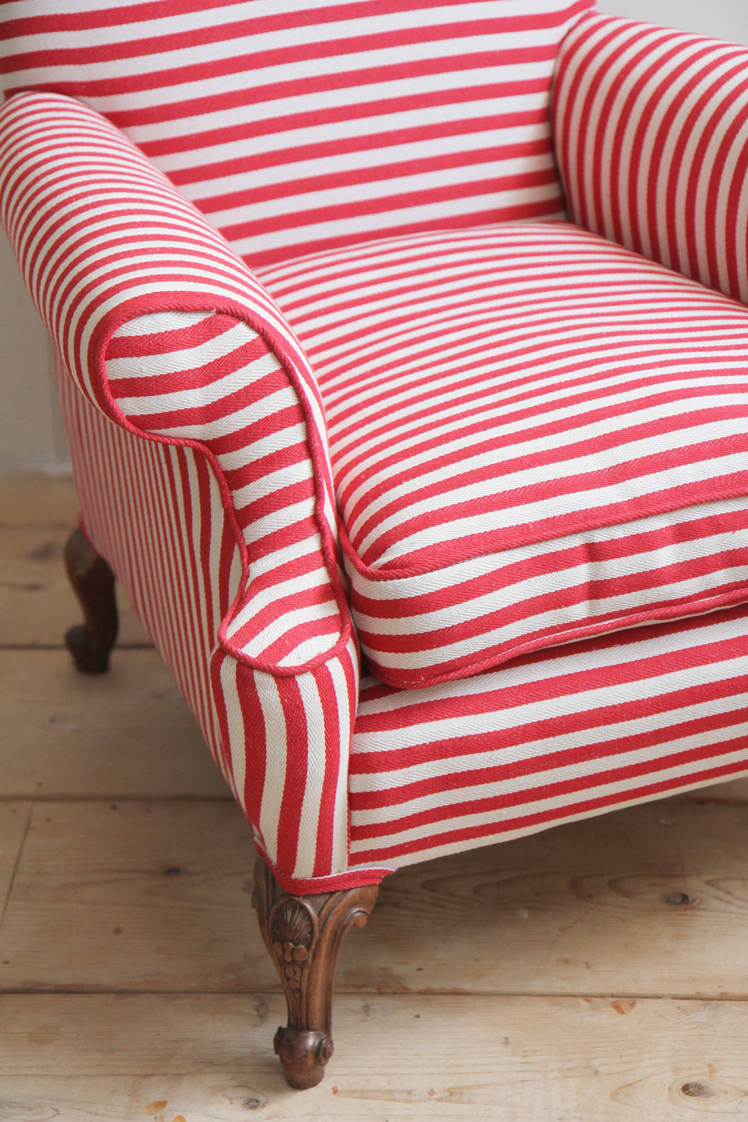 19th Century Red Striped Armchair