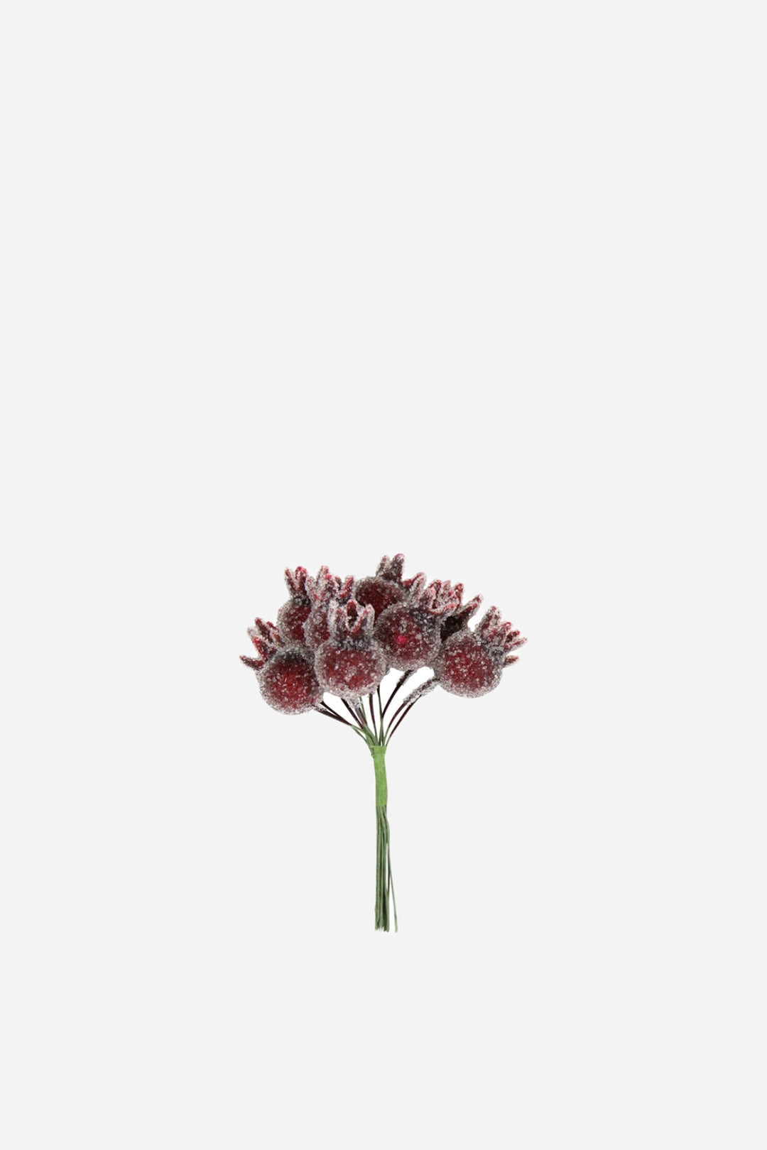 faux rosehip frosted bunch decoration