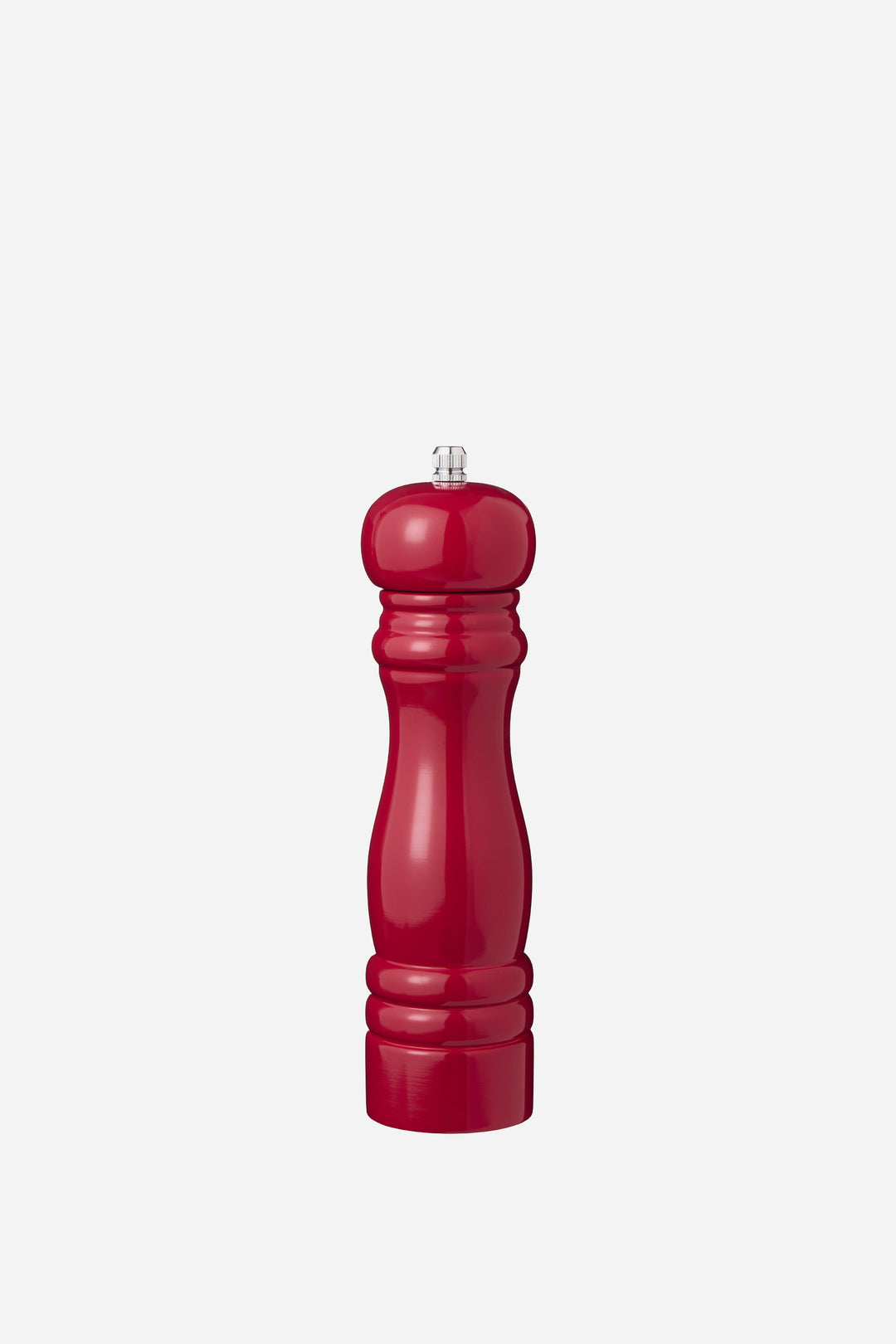 Red pepper grinder on a white background