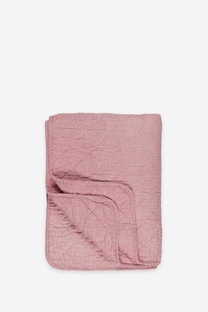 Cotton Quilt / Red Stripes