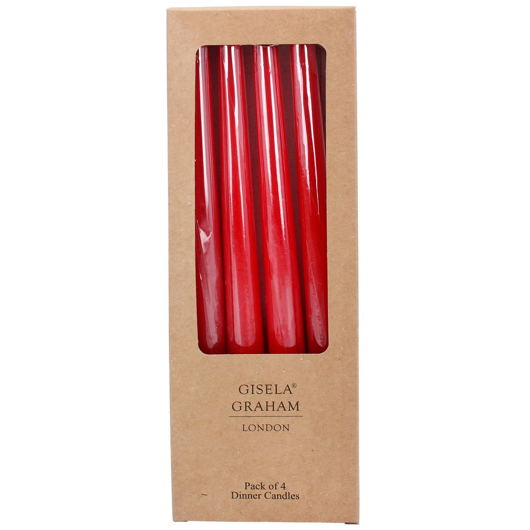 Taper Dinner Candles / Red