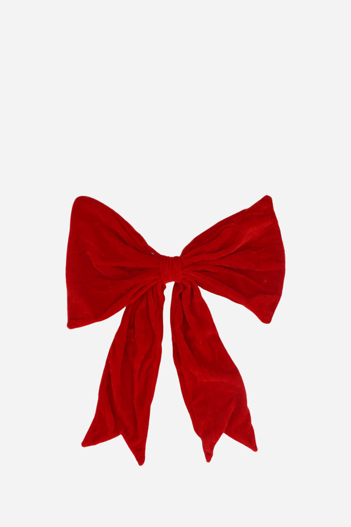 Red Velvet Clip On Bow / Large