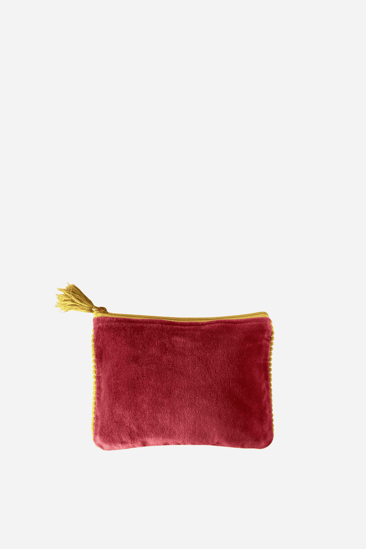 Large Red Velvet Pouch