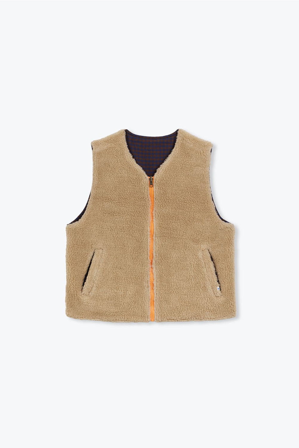 Reversible Gingham Gilet / Maroon