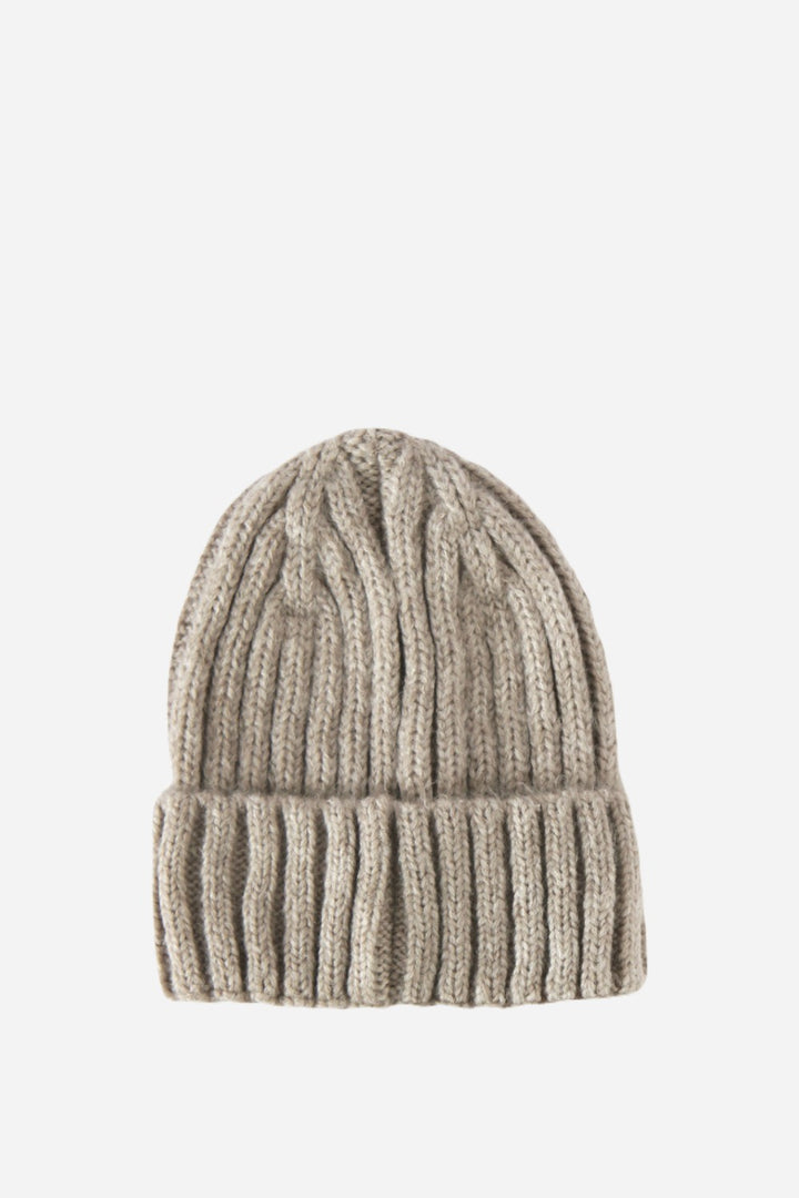 Ribbed Knit Beanie /  Beige