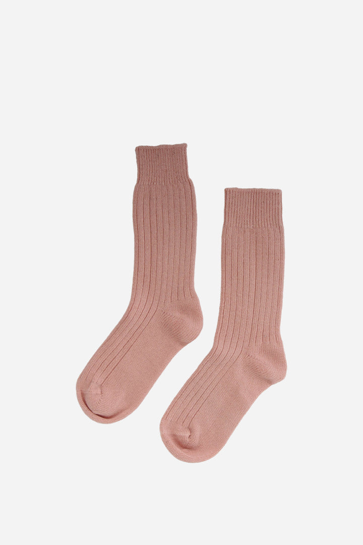 Womens Ribbed Socks / Pink