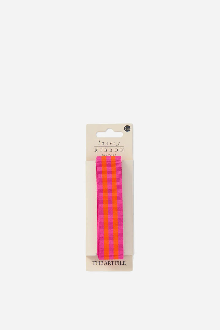 3M Luxury Ribbon Fuchsia Stripe