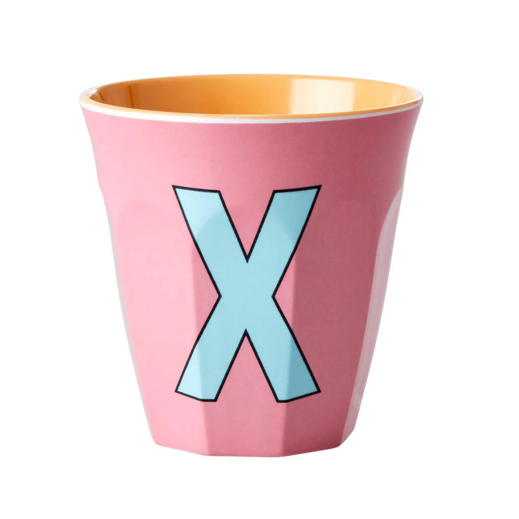 Melamine Cup / Letter X / Dark Powder