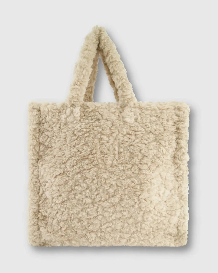 Large Faux Fur Shopper / Cream