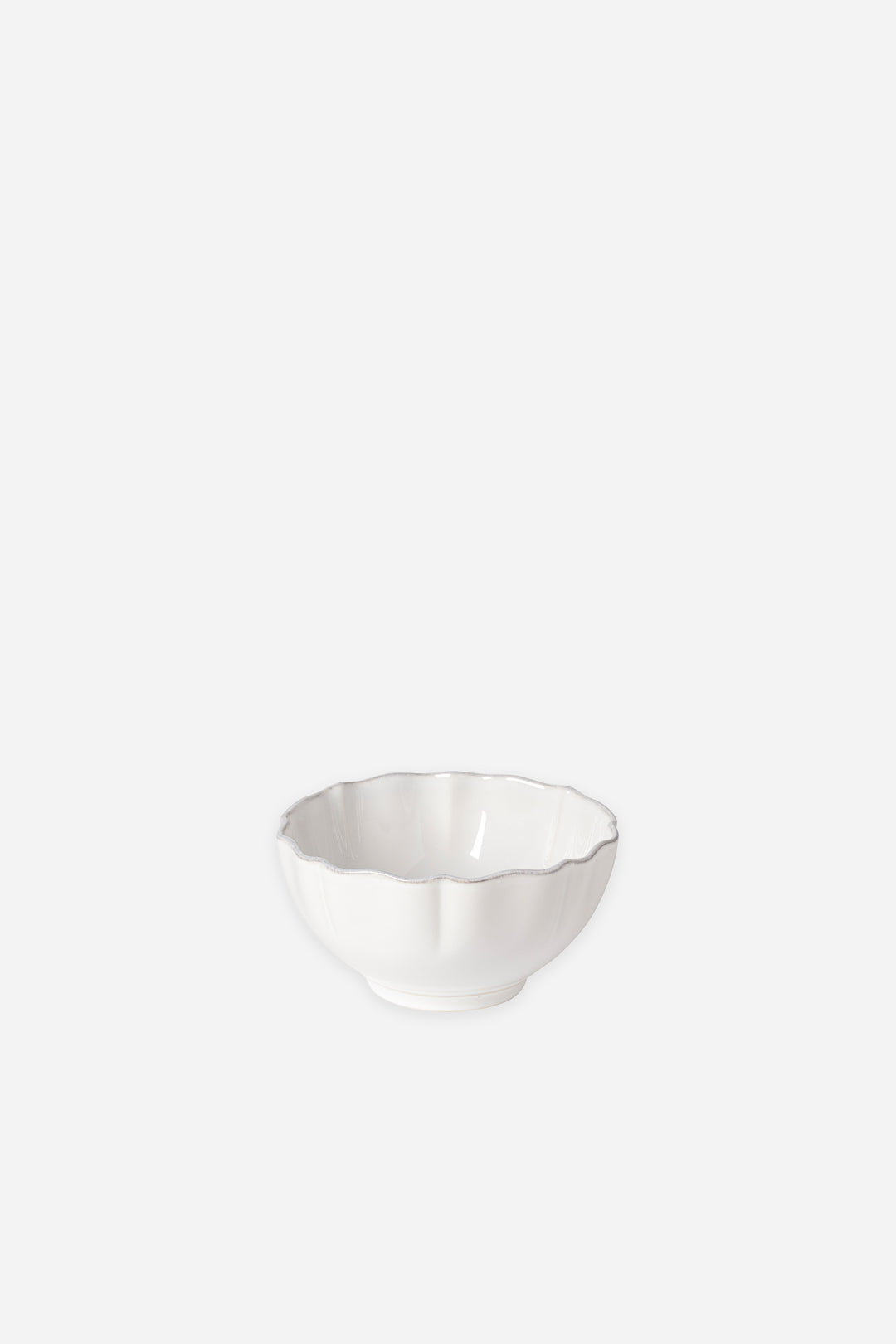 White ceramic bowl on a white background