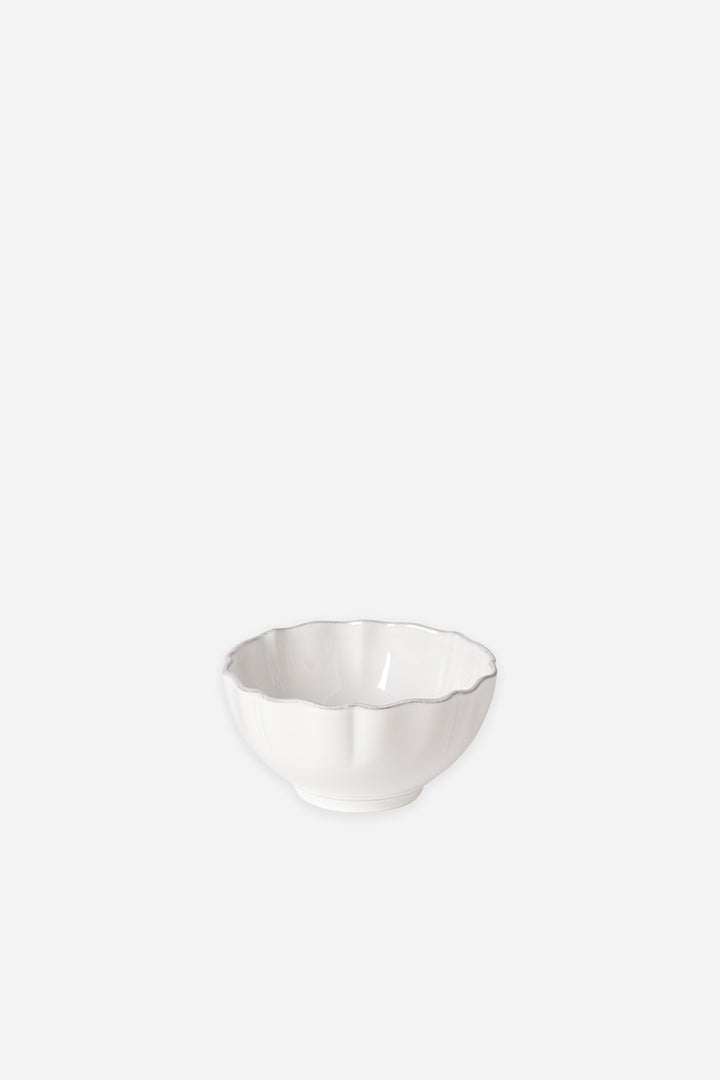 White ceramic bowl on a white background