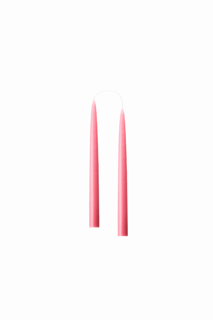 Hand Dipped Dyed Candle 20cm / Pastel Rose