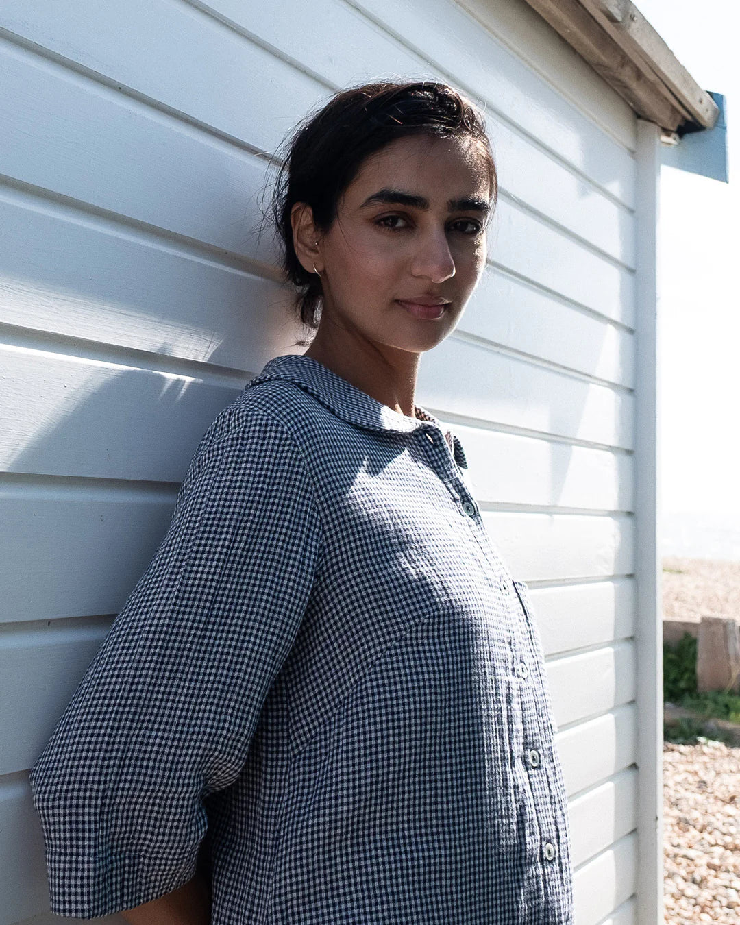 Rown Casual Shirt / Little Check Navy