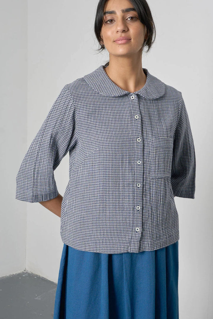 Rown Casual Shirt / Little Check Navy