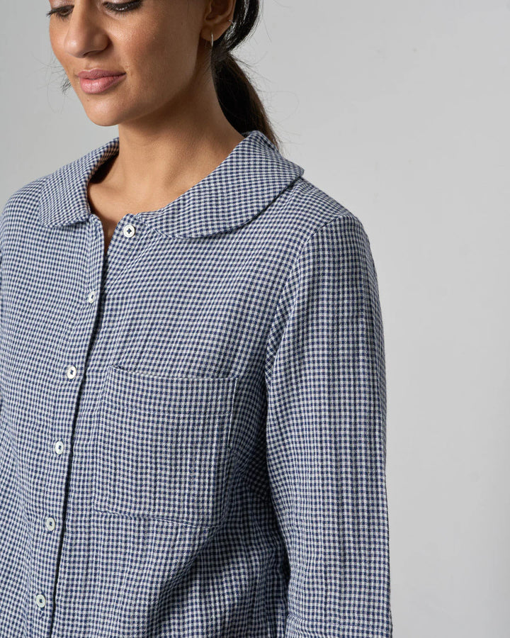 Rown Casual Shirt / Little Check Navy