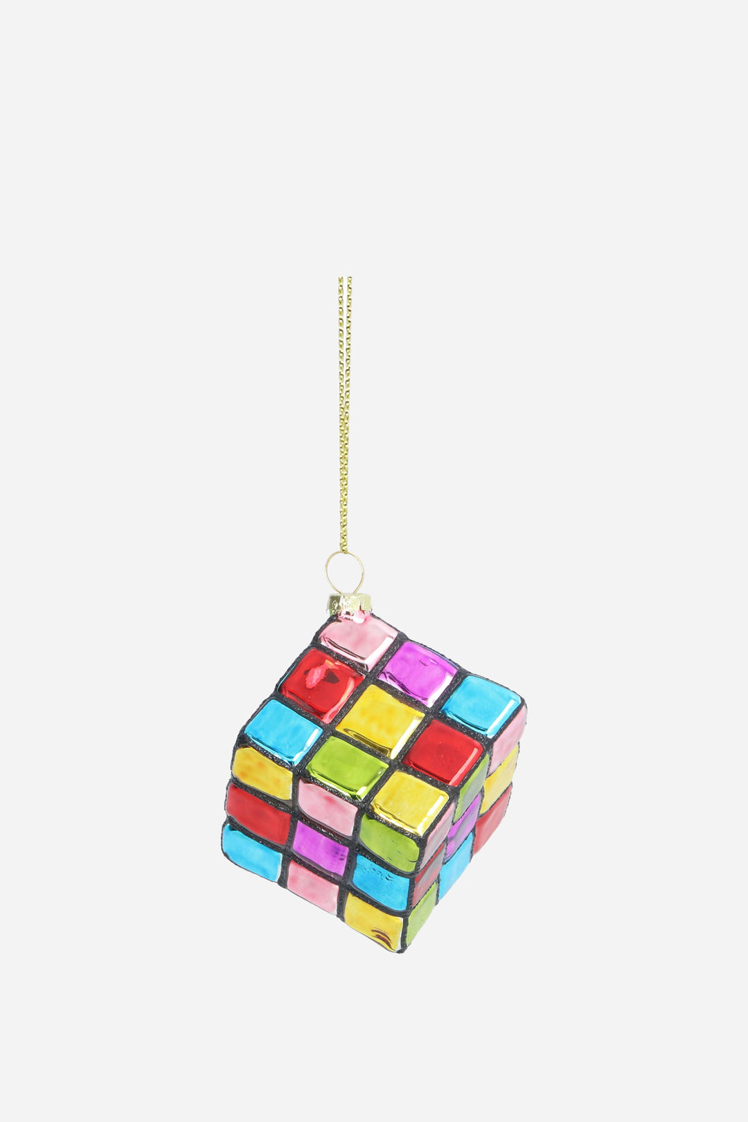 Glass Rubiks Cube Decoration