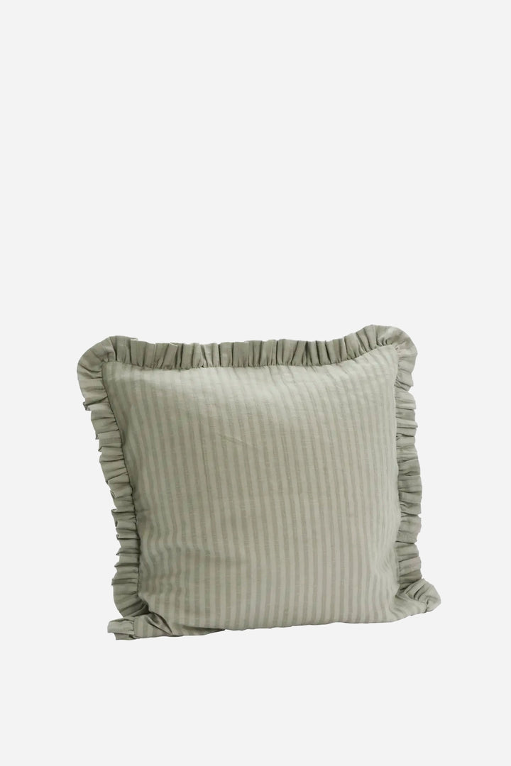 Ruffle Cushion Cover 50x50 Cm / Silver Green