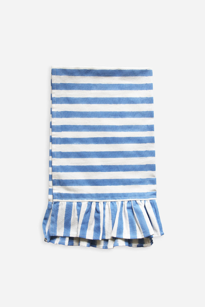 Ruffle Stripe T-Towel / Blue