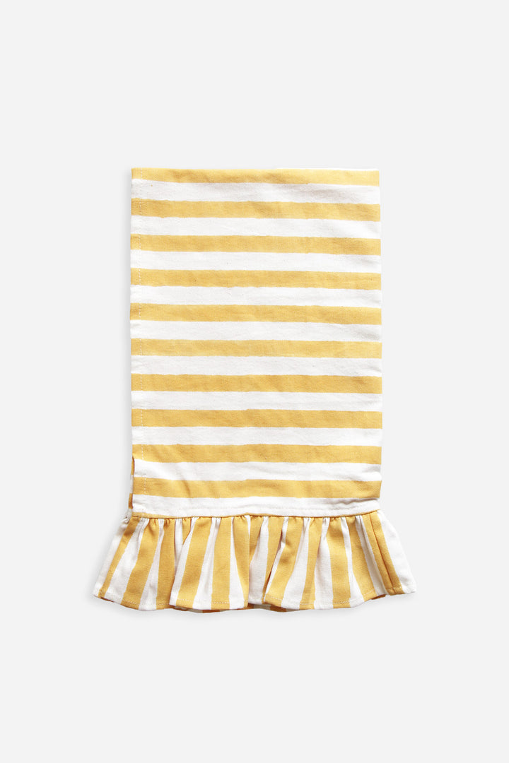 Ruffle Stripe T-Towel / Yellow