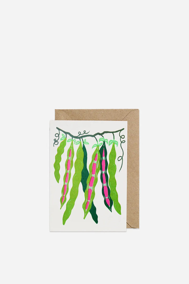 Runner Bean Vegetable Greeting Card