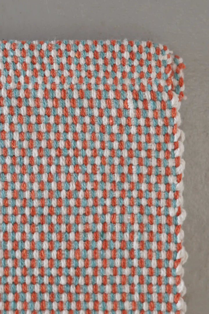 Deli Woven Rug Rust/Blue 70x115cm