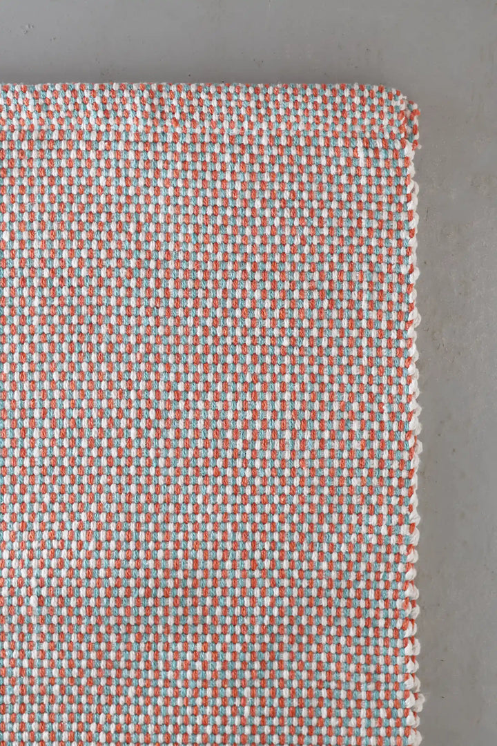 Deli Woven Rug Rust/Blue 70x115cm